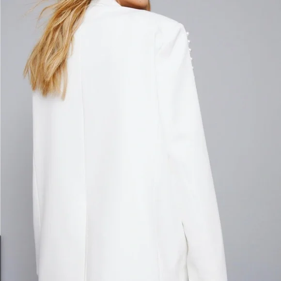 NWT Premium Pearl Trim Tailored Blazer size 10 - Picture 4 of 5